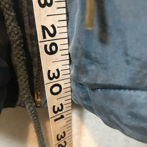 Points West Blue Silk Anorak Jacket Summer Weight Womens  L NWOT - Picture 5 of 8